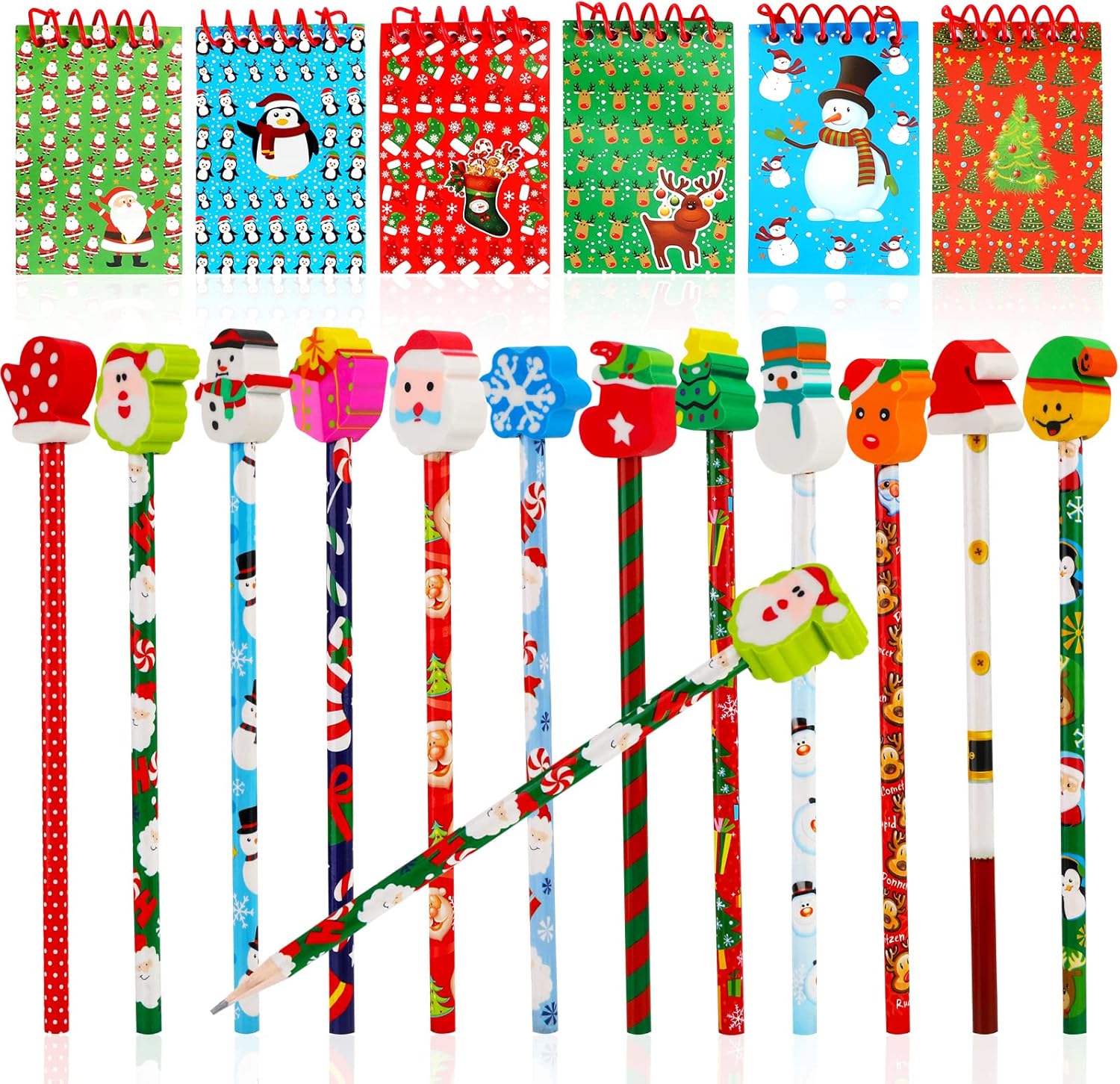 Christmas Pocket Notebook Set for Kids, 24pc