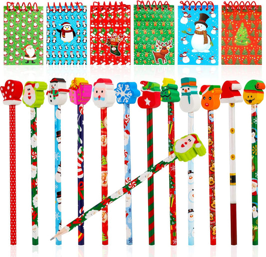 Christmas Pocket Notebook Set for Kids, 24pc
