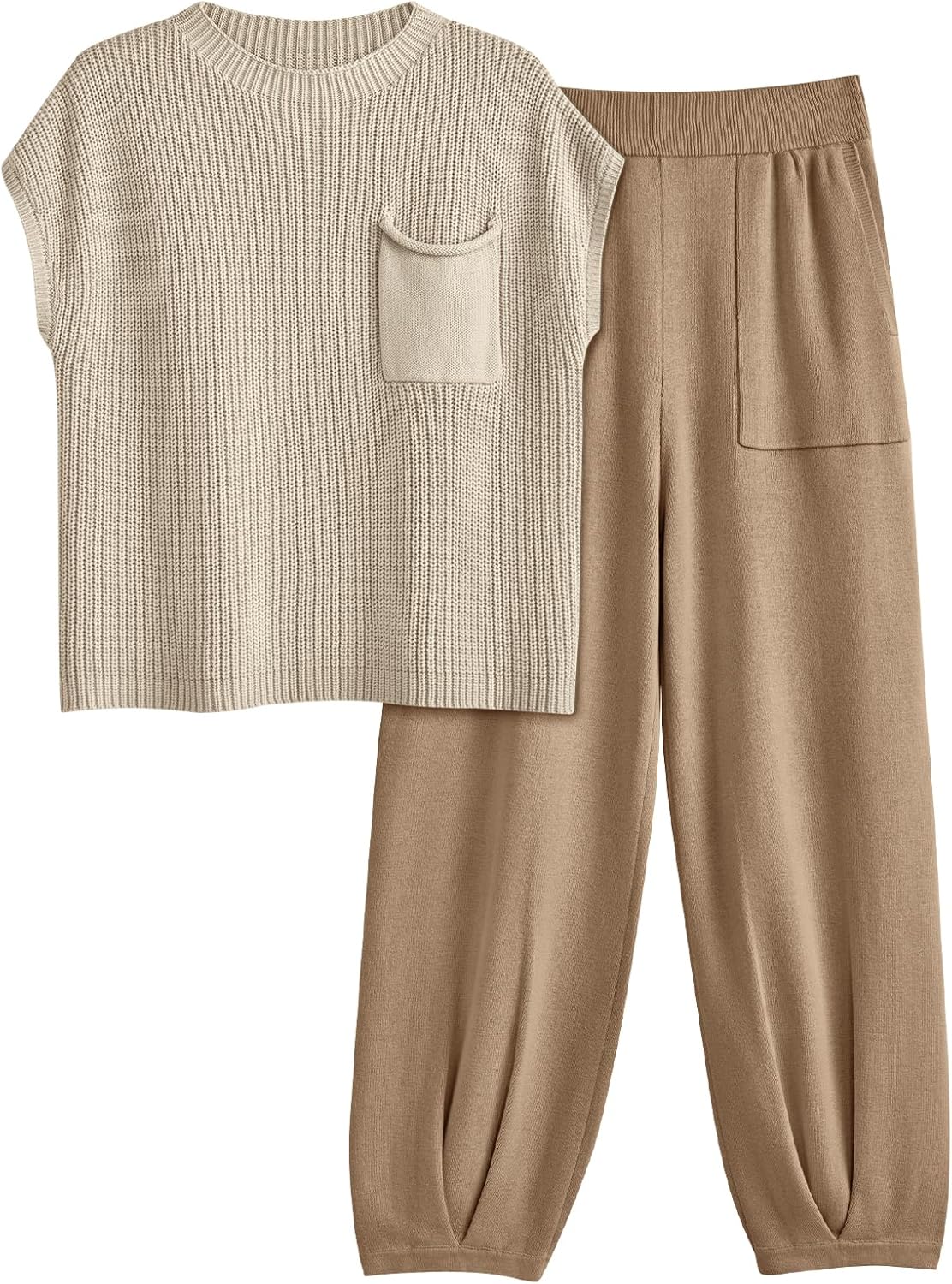 LILLUSORY 2 Piece Knit Sets For Women Trendy Sweatsuit Style