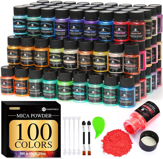 Mica Powder for Epoxy Resin and Crafting - 100 Colors Available