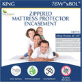 King Size Mattress Protector Waterproof Zippered Cover for Comfort