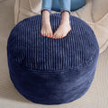 HIGOGOGO Round Plush Pouf Ottoman for Cozy Living Room Seating