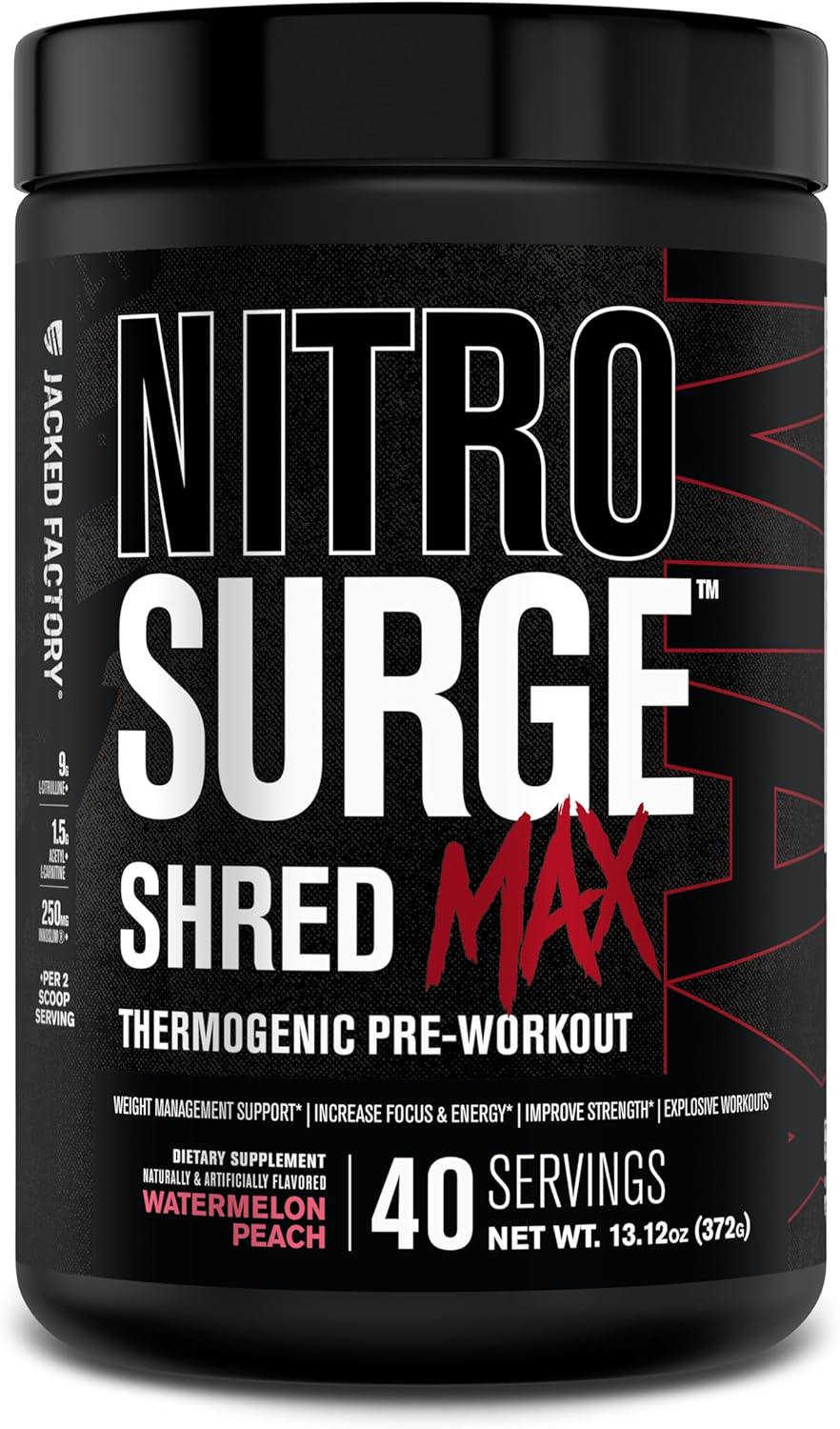 Jacked Factory Nitrosurge Shred Max Preworkout for Peak Performance