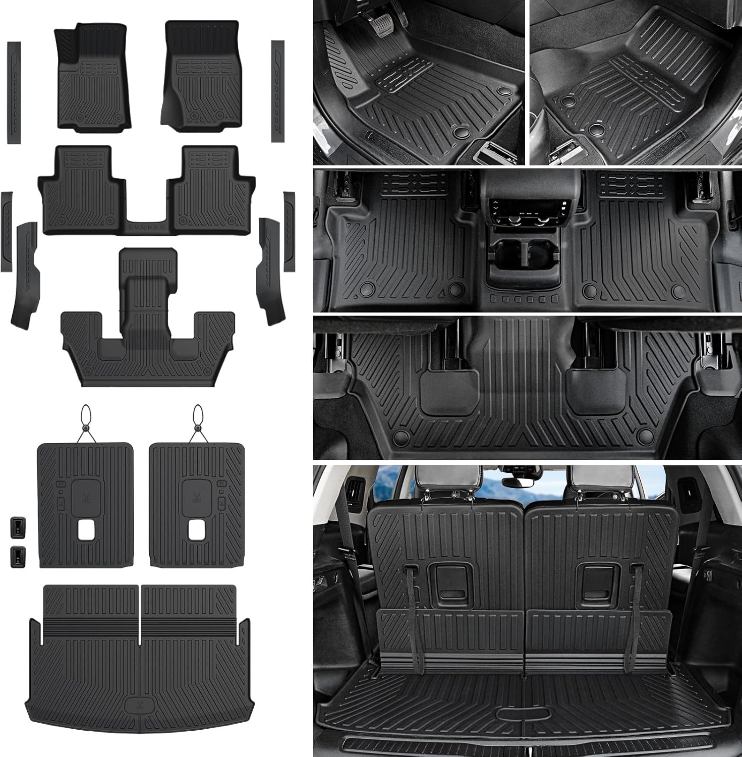 Custom Fit Floor Mats Cargo Mat for 2021-2025 Jeep Grand Cherokee L