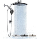 Veken Wide High Pressure Rain Shower Head with Handheld - Spa Upgrade