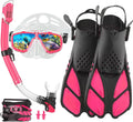 Snorkeling Gear for Adults with Fins and Anti-Fog Mask