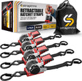 Retractable Ratchet Straps 1 in x 10 ft - Secure Tie-Downs for Kayak