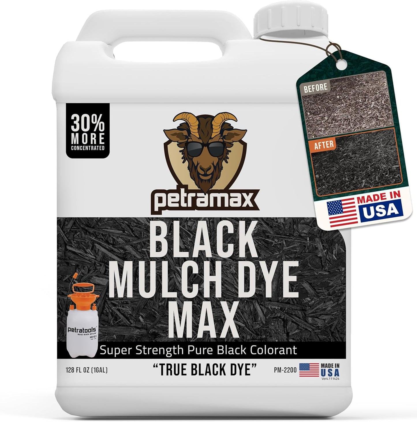 Petra Black Mulch Dye Spray for Refreshing Fading Landscape