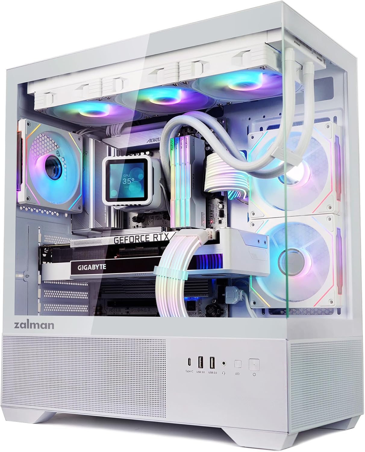 Zalman CHRONIX ATX Mid-Tower Case with Prism ARGB Fans