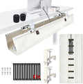 36 in Under Desk Cable Management Cord Organizer - Beige No-Scratch