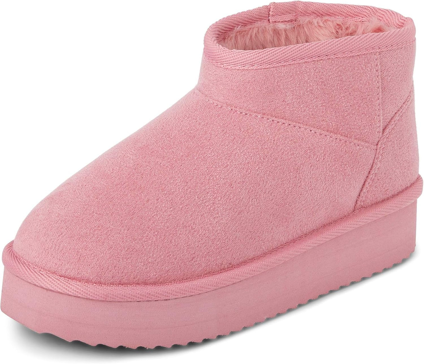 Girls Mini Ankle Platform Boot with Faux-fur Lining for Comfort