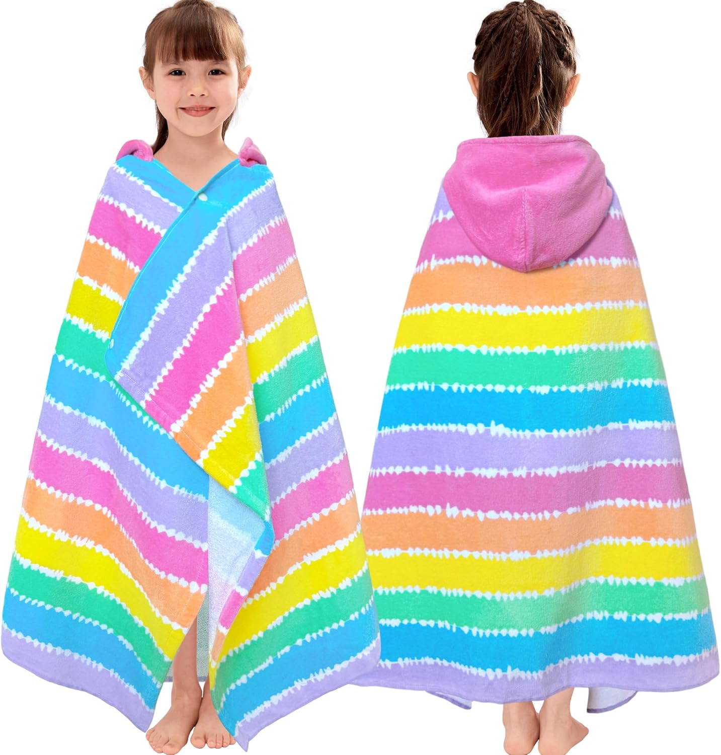 Hooded Beach Towels for Kids - Soft Cotton Towel Wrap