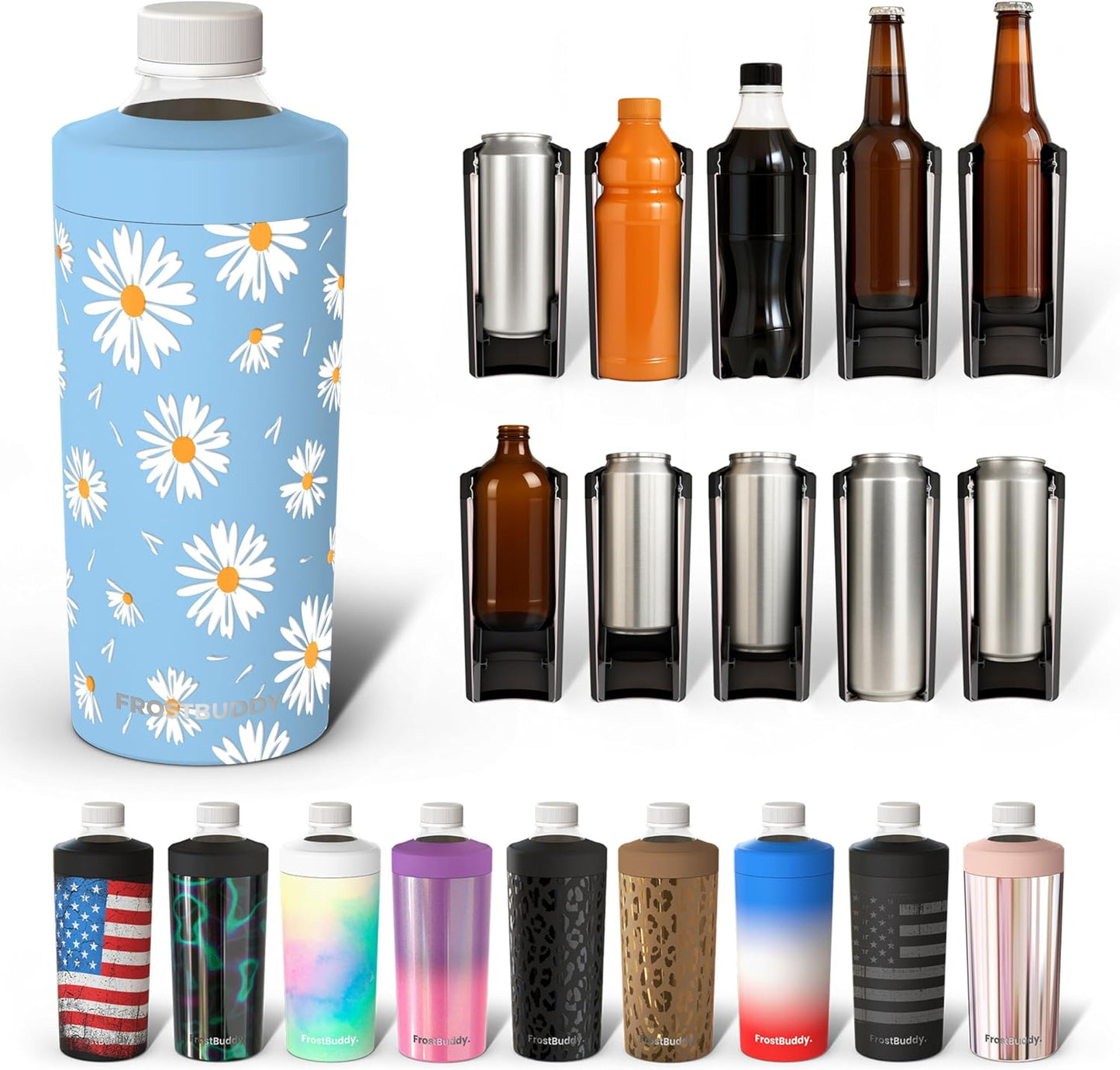 Universal Buddy XL Can Cooler - Fits All Sizes and Keeps Drinks Cold