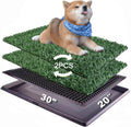 Dog Grass Pad with Tray 30in x 20in - Portable Indoor Dog Potty System