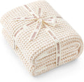 Snuggle Sac Cream Waffle Throw Blanket for Cozy Comfort