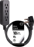 Cordinate Designer Mini 3-Outlet Power Strip - Low-Profile Flat Plug
