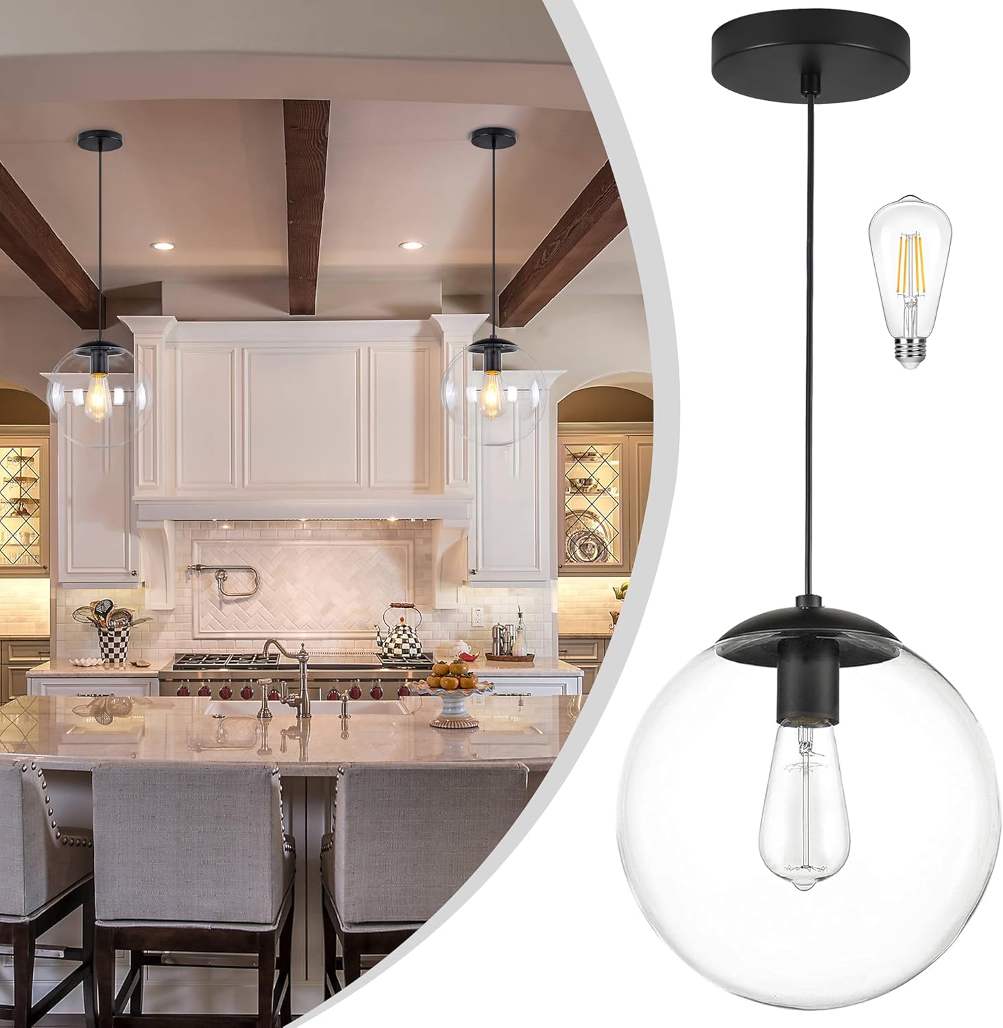 10 Inch Globe Pendant Light for Stylish Home Decor