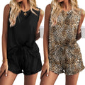 Womens 2 Pack Pajama Set - Tank Tops & Ruffled Shorts Comfort