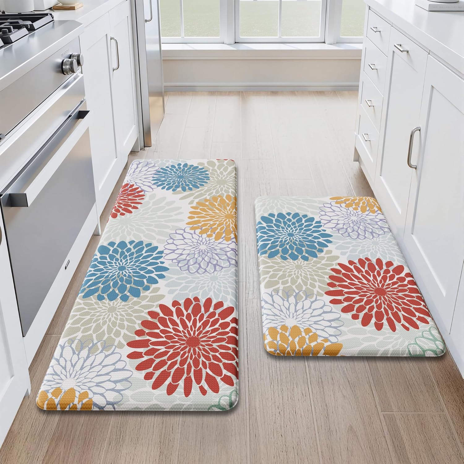 MAYHMYO Kitchen Mats for Floor - Cushioned Anti Fatigue Set
