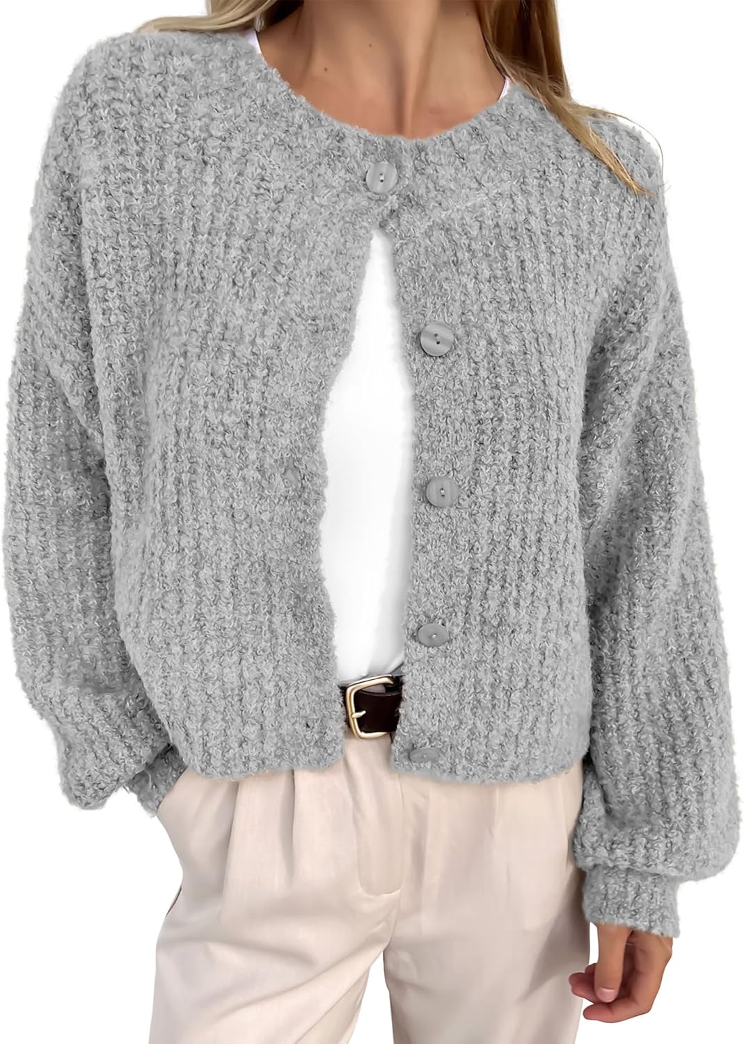 BTFBM Cardigan Sweaters for Women: Cozy Chunky Knit Outwear