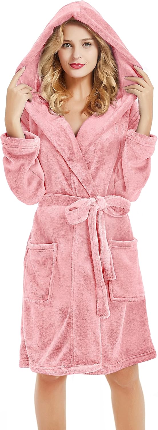 U2SKIIN Women Hooded Fleece Robe for Ultimate Comfort