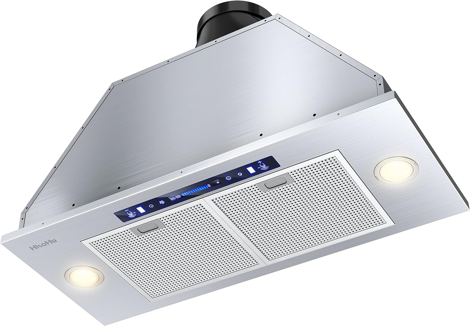 HisoHu 30 Inch Range Hood with 900 CFM Powerful Ventilation