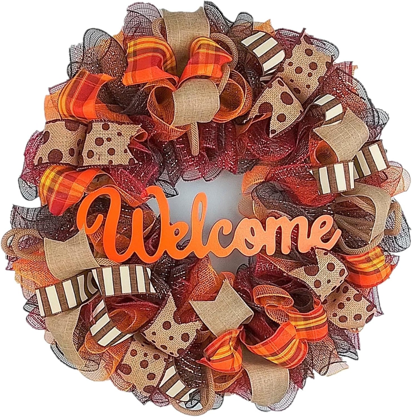 Fall Burlap Wreaths for Front Door - Autumn Decor Delight