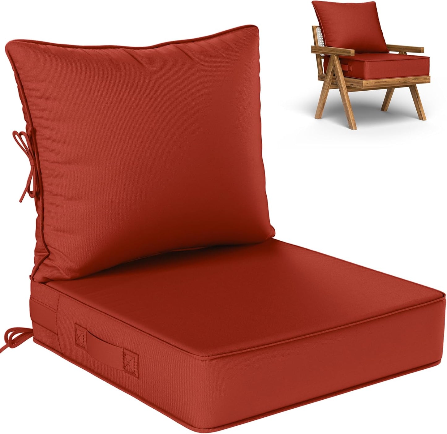 Outdoor Seat Cushion Set Waterproof & Fade Resistant for Chairs