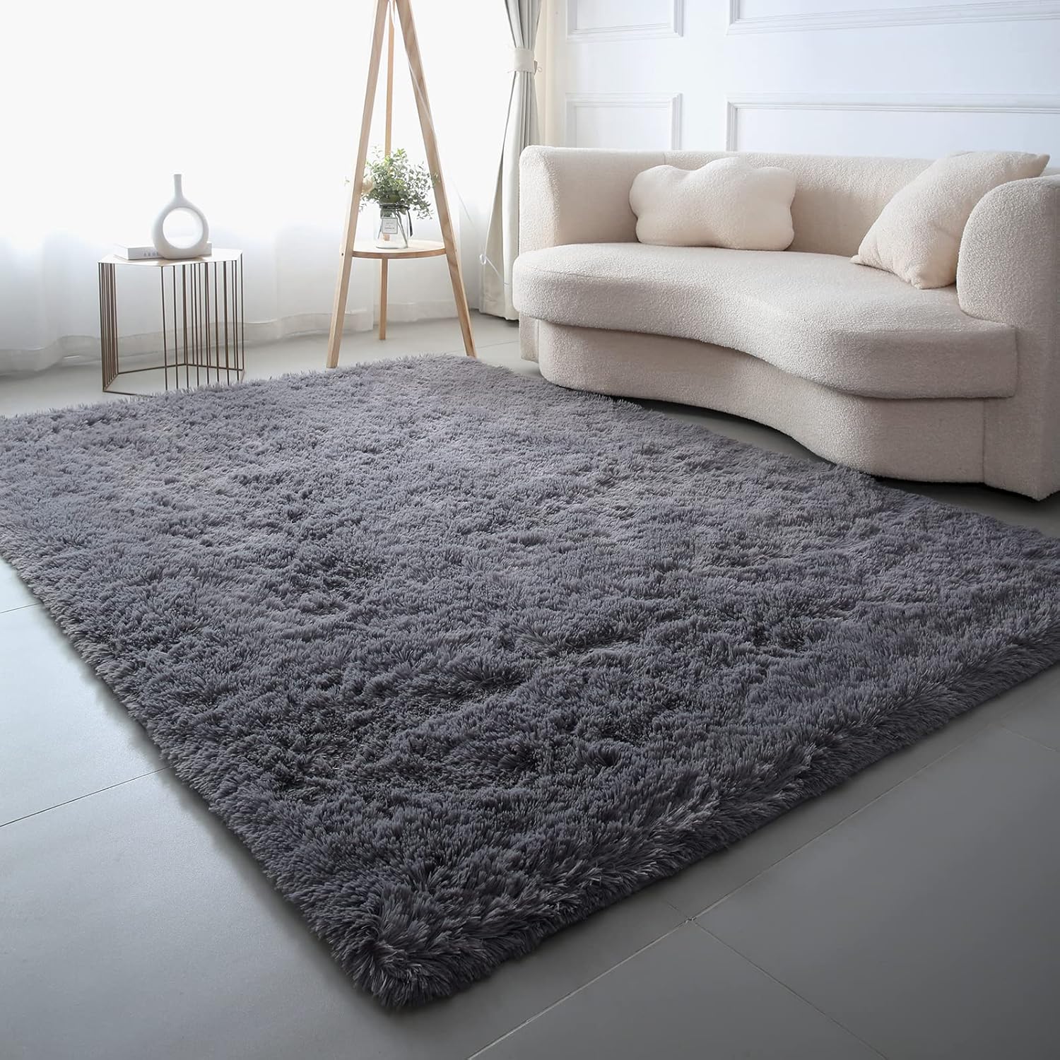 Fluffy Area Rug for Living Room: Ultra Soft 5x8 Shag Carpet