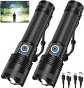 Rechargeable Flashlight 900000 Lumens 2-Pack - Super Bright Beam
