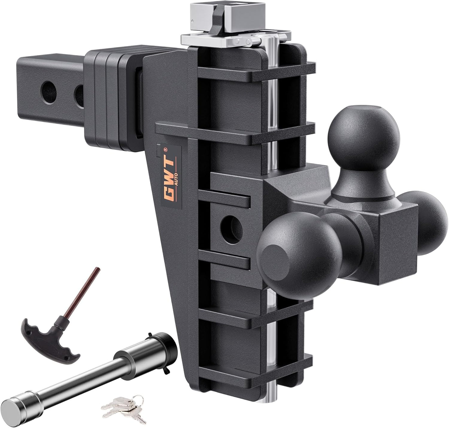 Adjustable Trailer Hitch with Tri-Ball for Heavy Duty Trucks