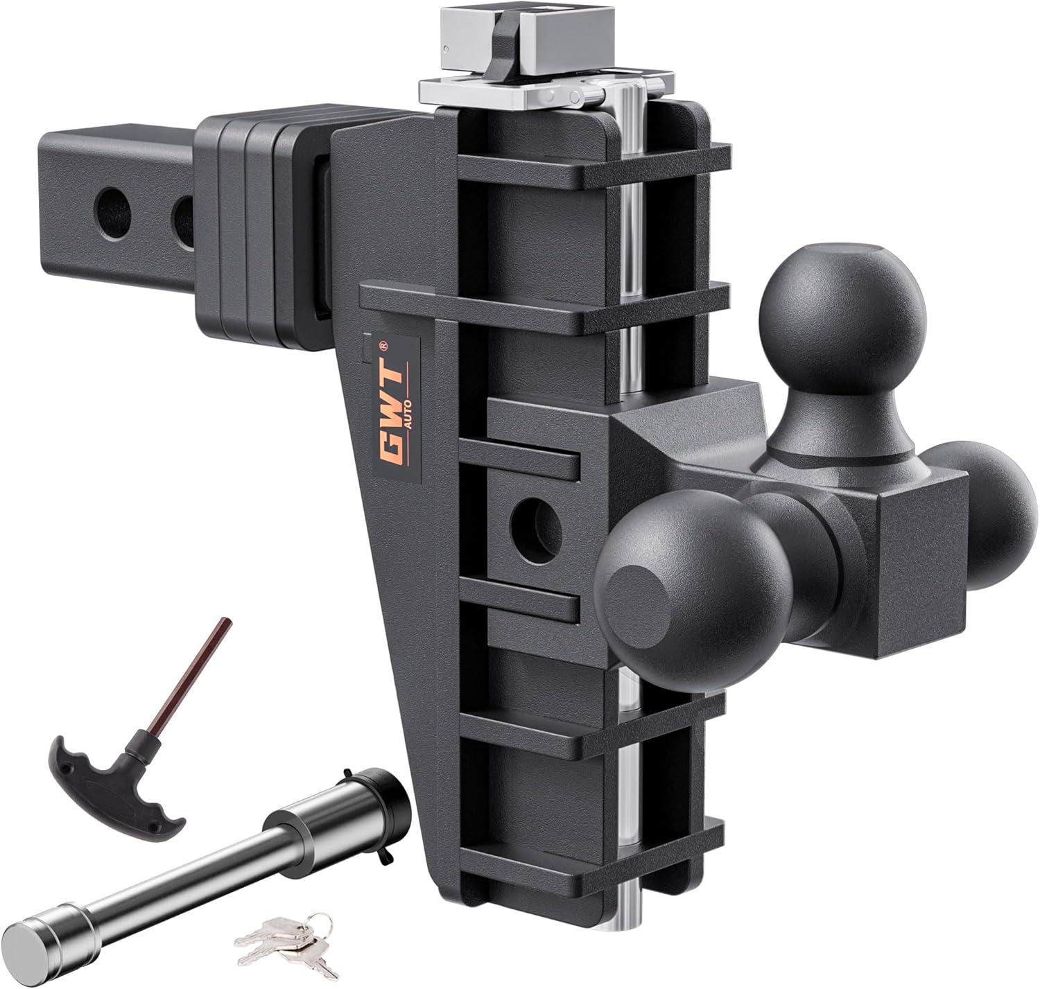 Adjustable Trailer Hitch with Tri-Ball for Heavy Duty Trucks