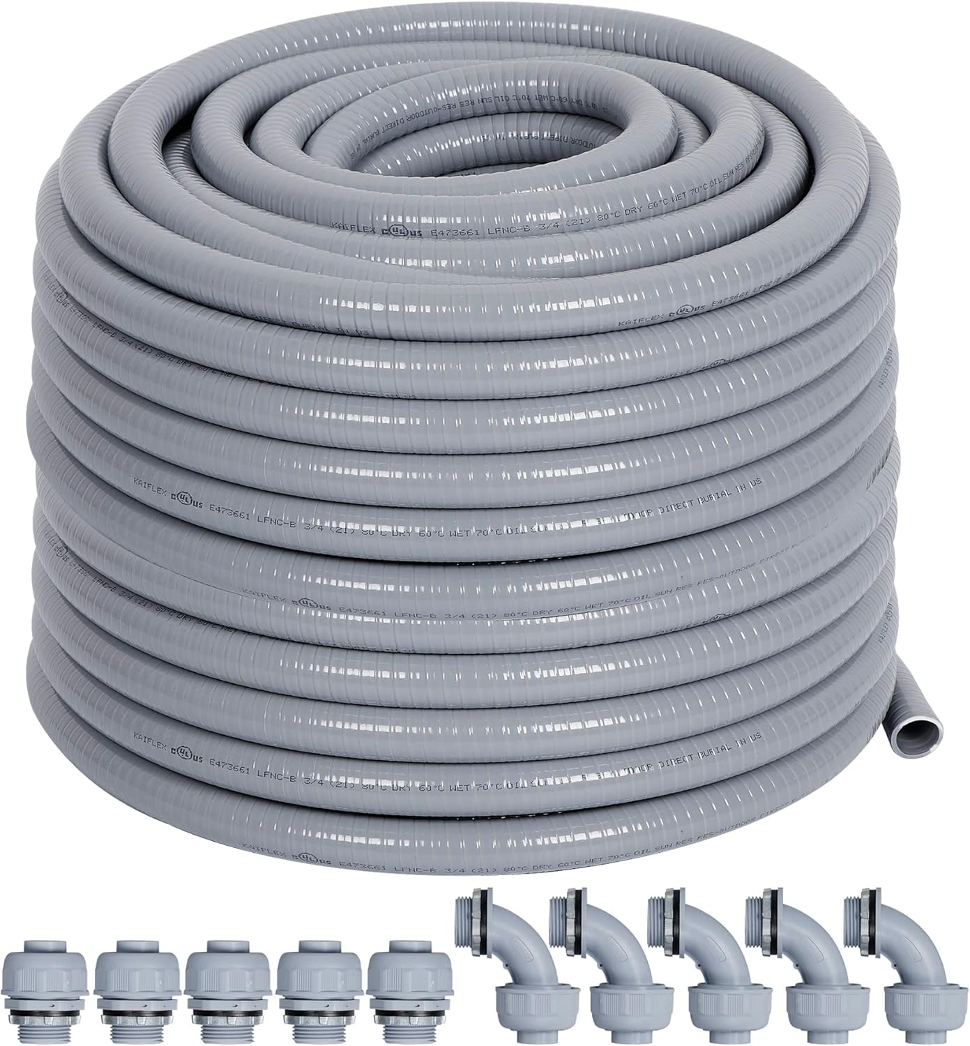 1/2 Liquid-Tight PVC Conduit Kit for Easy Installation and Flexibility