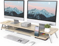 Fenge Dual Monitor Stand for 2 Monitors with Storage Organizer