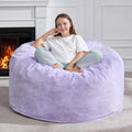 4ft Bean Bag Chair for Adults Large Plush Faux Fur - Comfortable