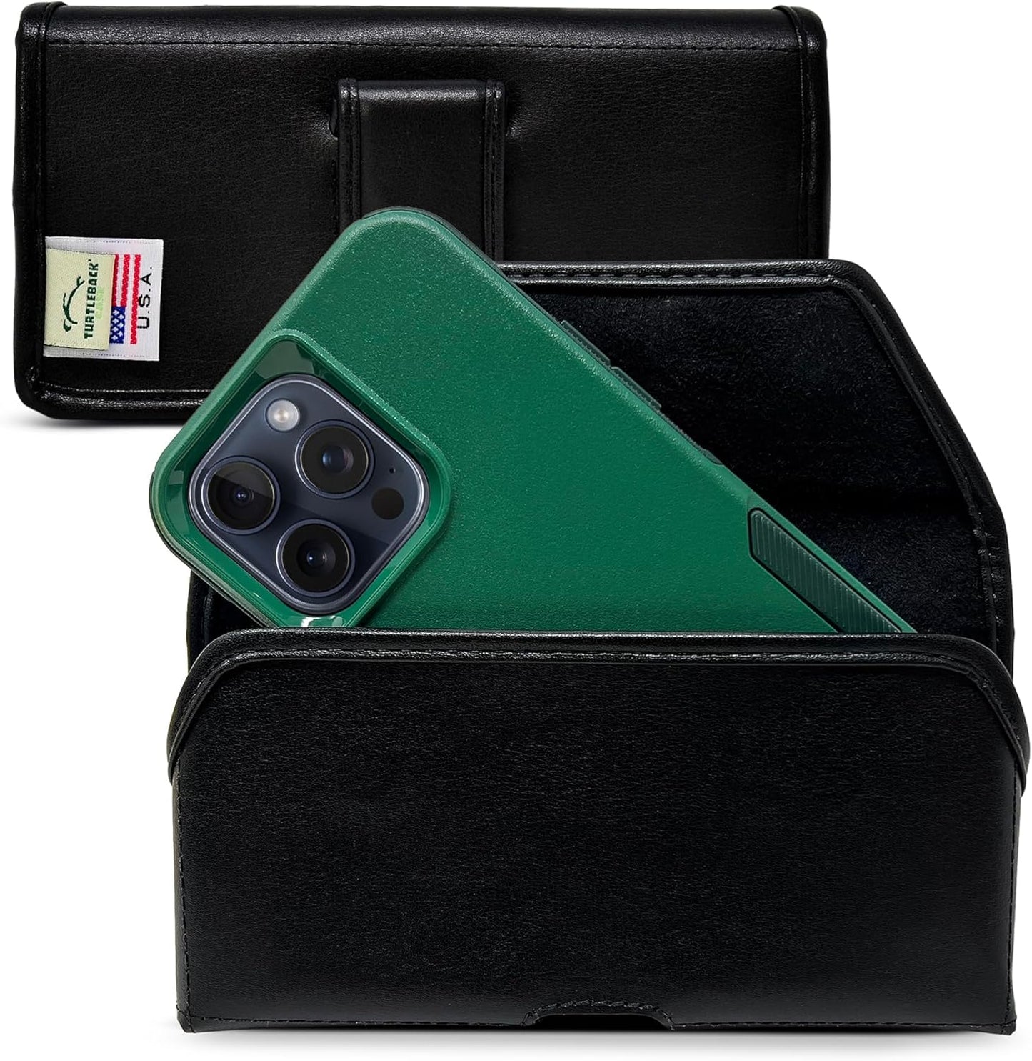 Turtleback Belt Holder for iPhone 16 Pro Max - Premium Leather