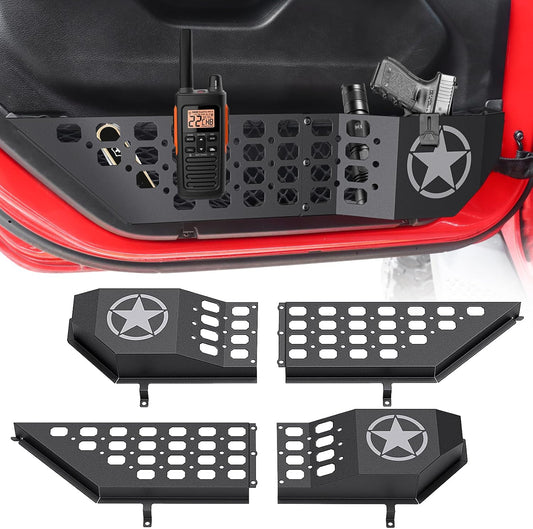 Metal Front Door Pocket Storage Box for Jeep Wrangler JL & Gladiator
