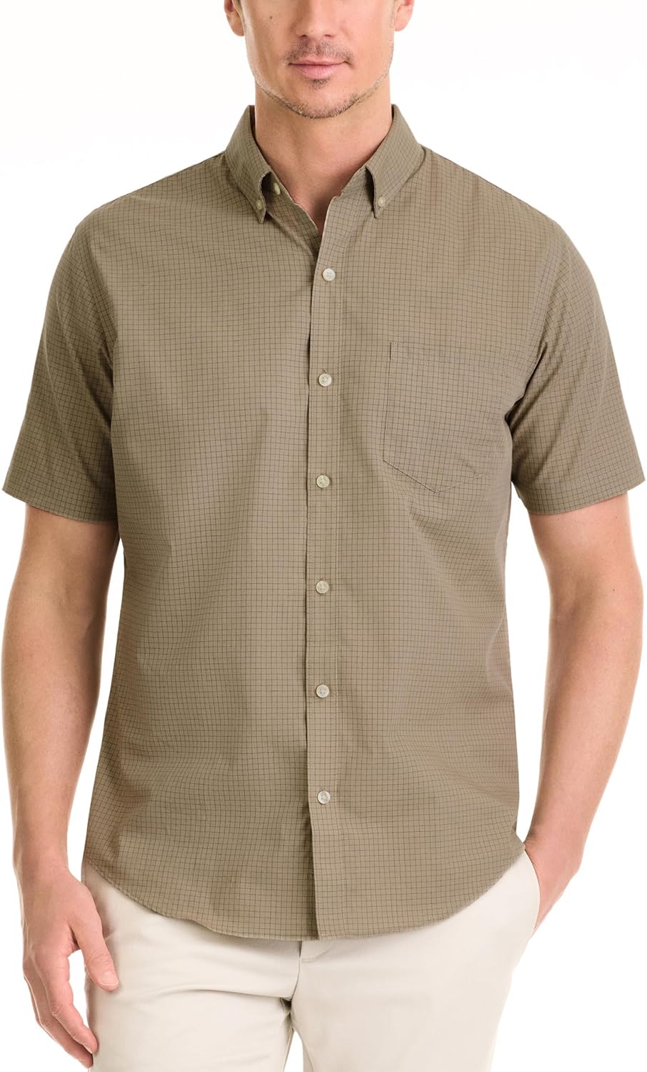 Van Heusen Men's Wrinkle Free Short Sleeve Button Down Shirt