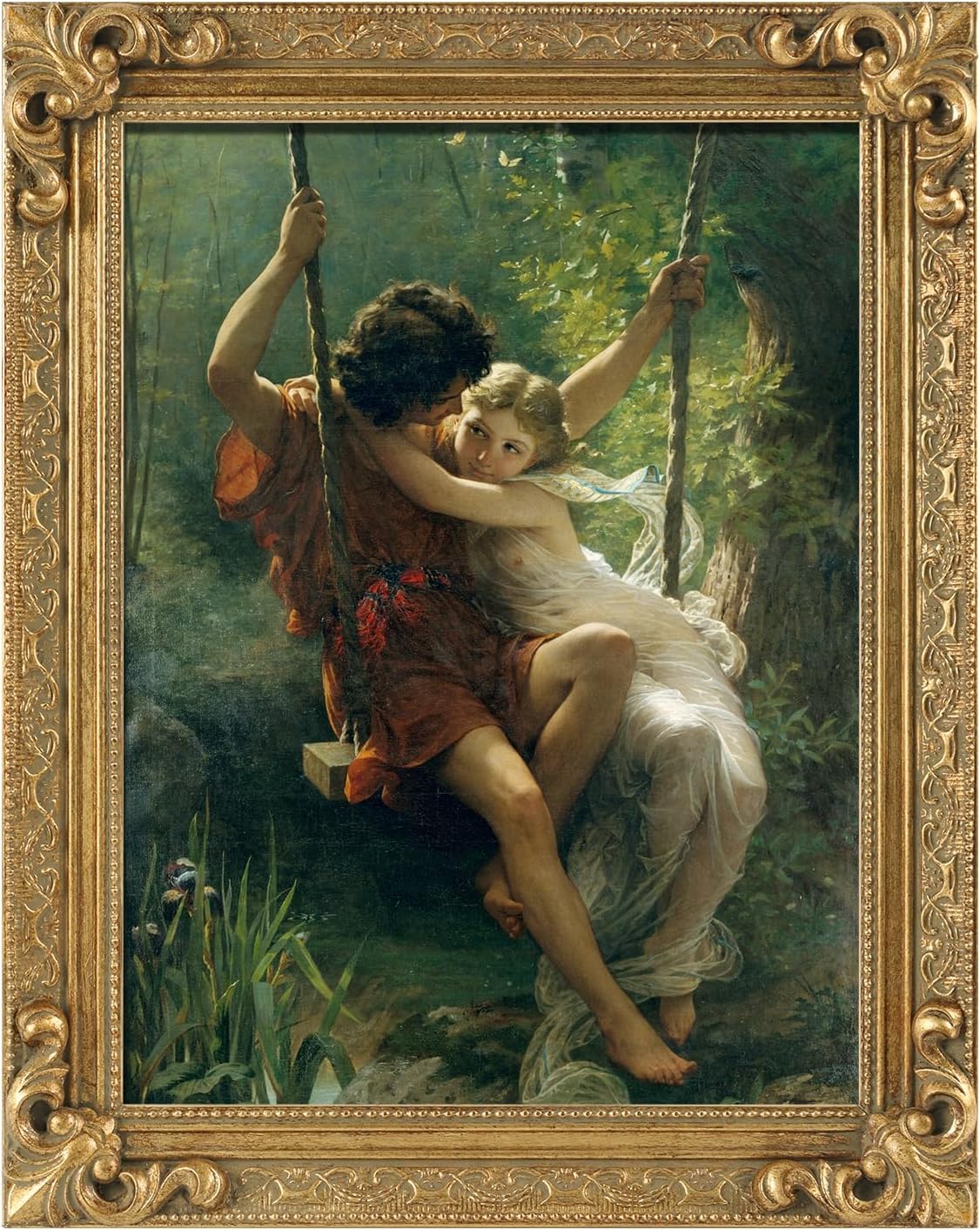 Gold Frame for 11x14 Canvas Painting - Vintage Solid Wood Decor