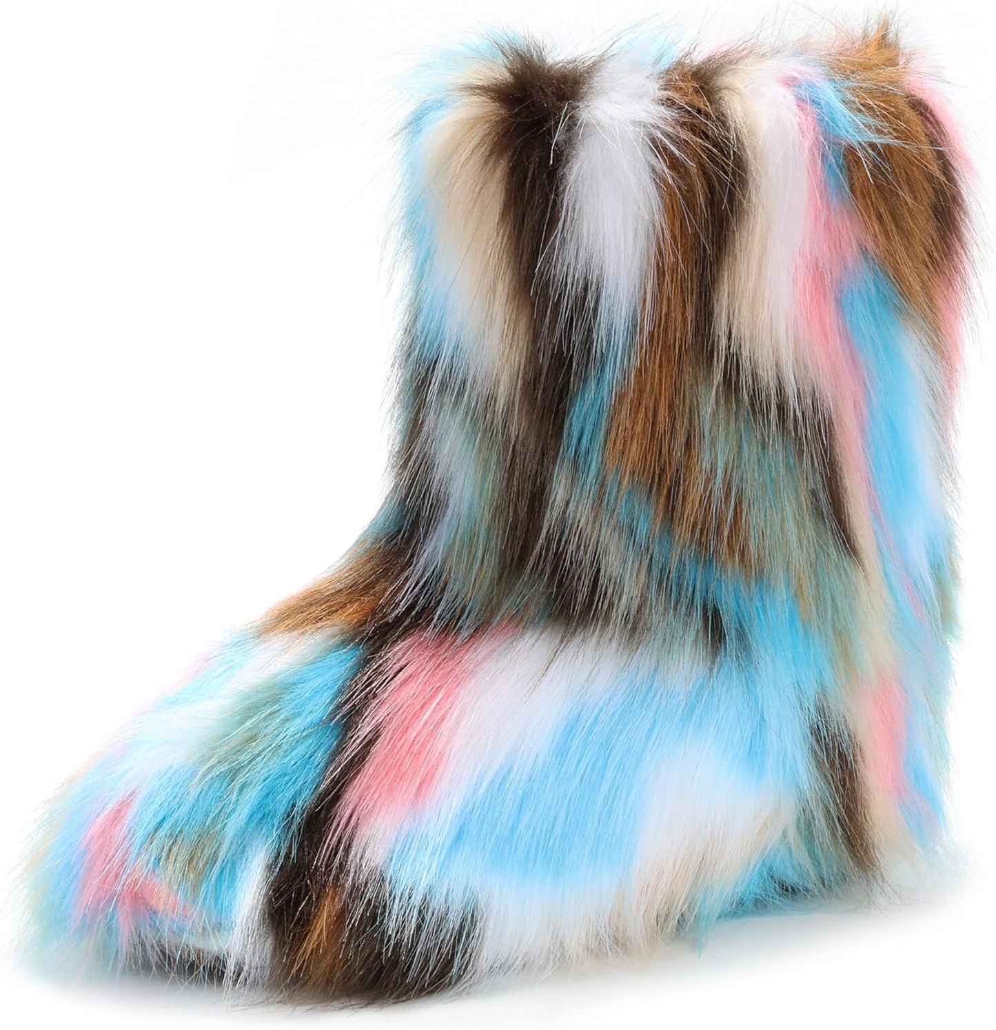 Faux Fur Boot for Women - Comfy Plush Warm Short Winter Shoes