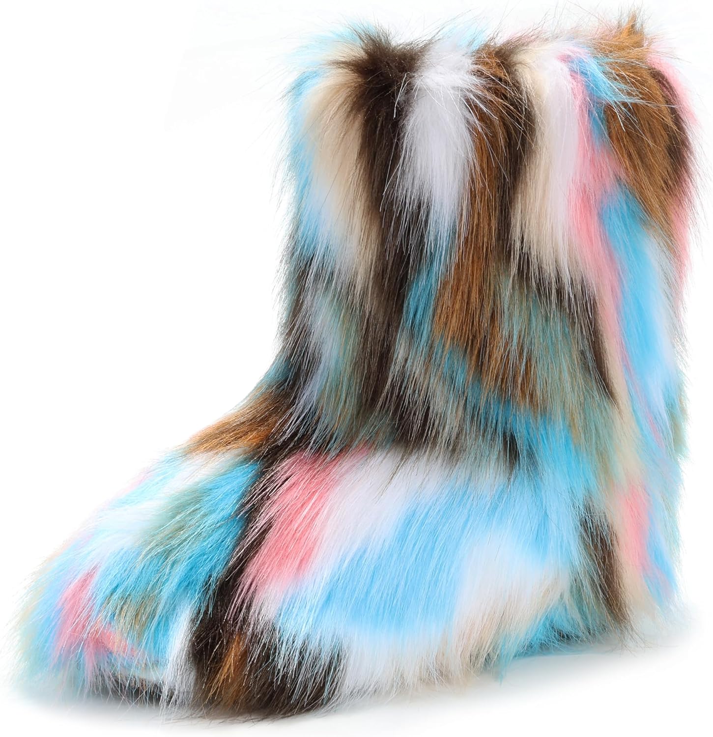Faux Fur Boot for Women - Comfy Plush Warm Short Winter Shoes