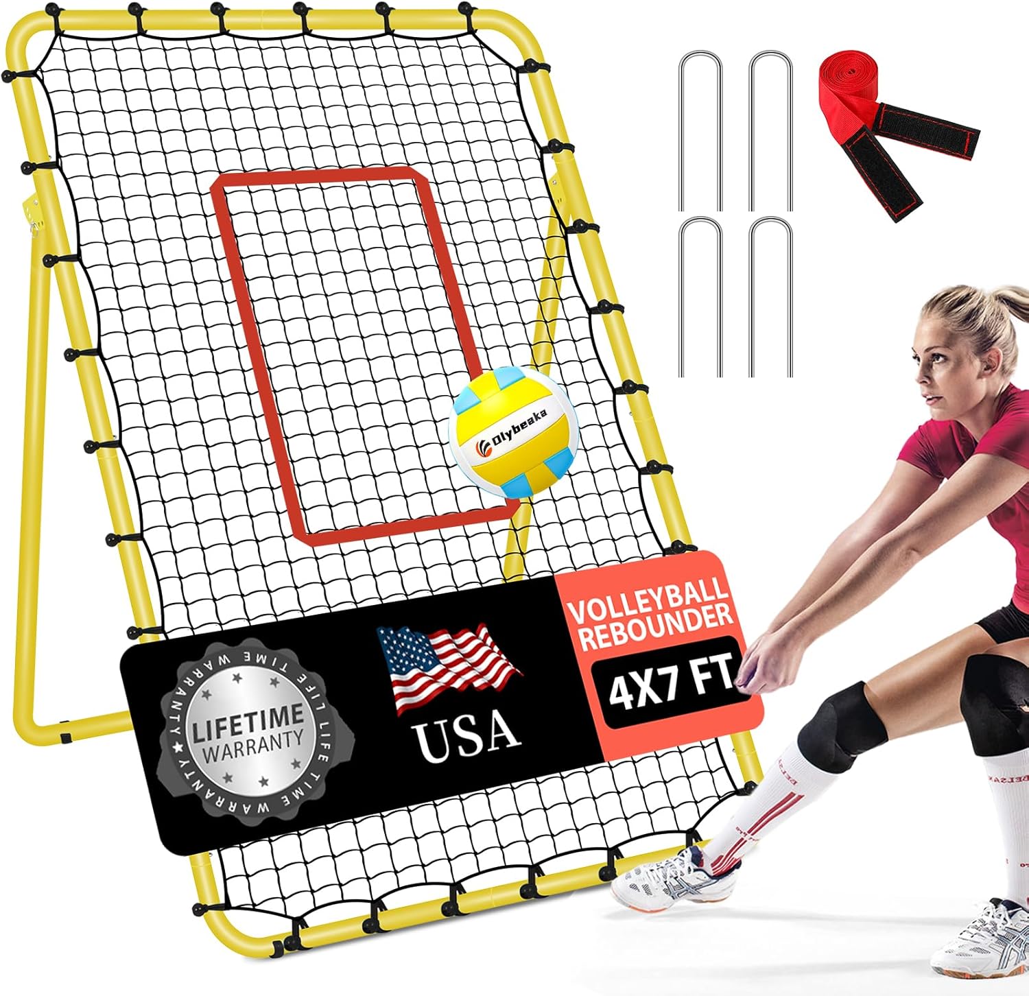 Adjustable Volleyball Rebounder Net for Multi Sports Training