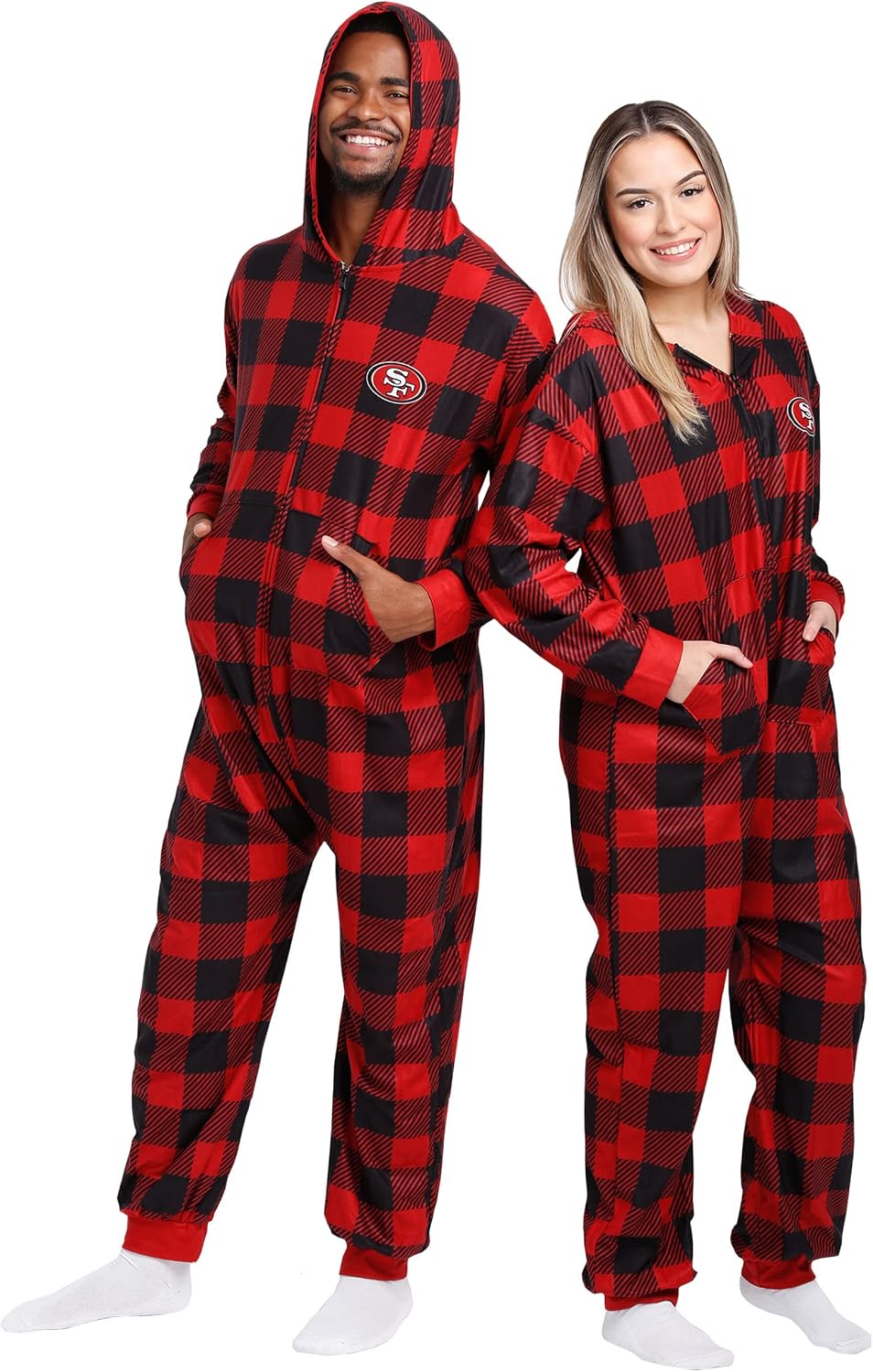 FOCO NFL Team Logo Pajamas One Piece Onsie for Ultimate Comfort