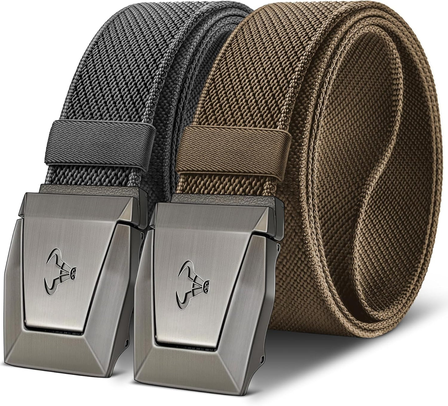 BULLIANT Men Belt 2 Pack for Outdoor Work and Sports Activities