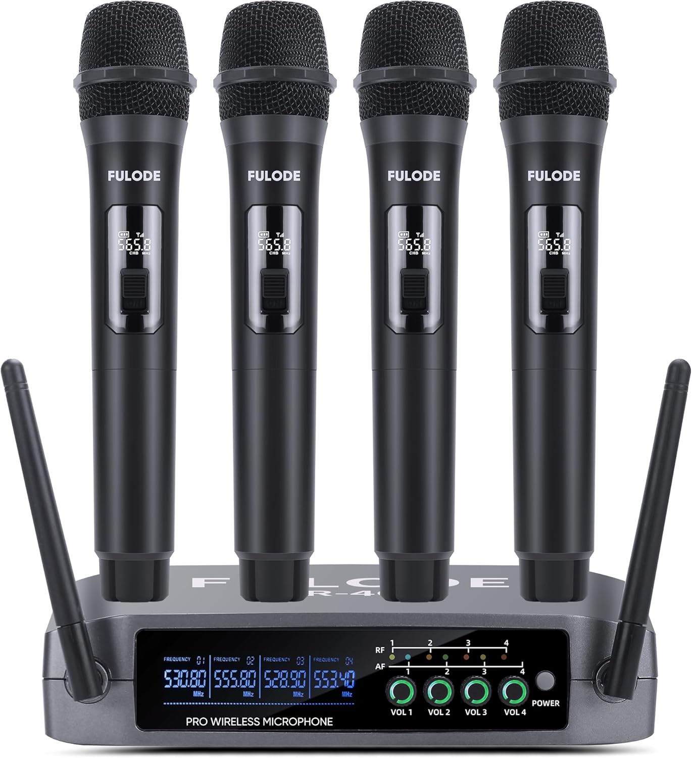 FULODE 4-Channel Wireless Microphone System - Ultimate Party Karaoke Fun!