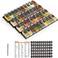 SpaceAid Spice Drawer Organizer with 40 Jars - 4 Tier Drawer Rack