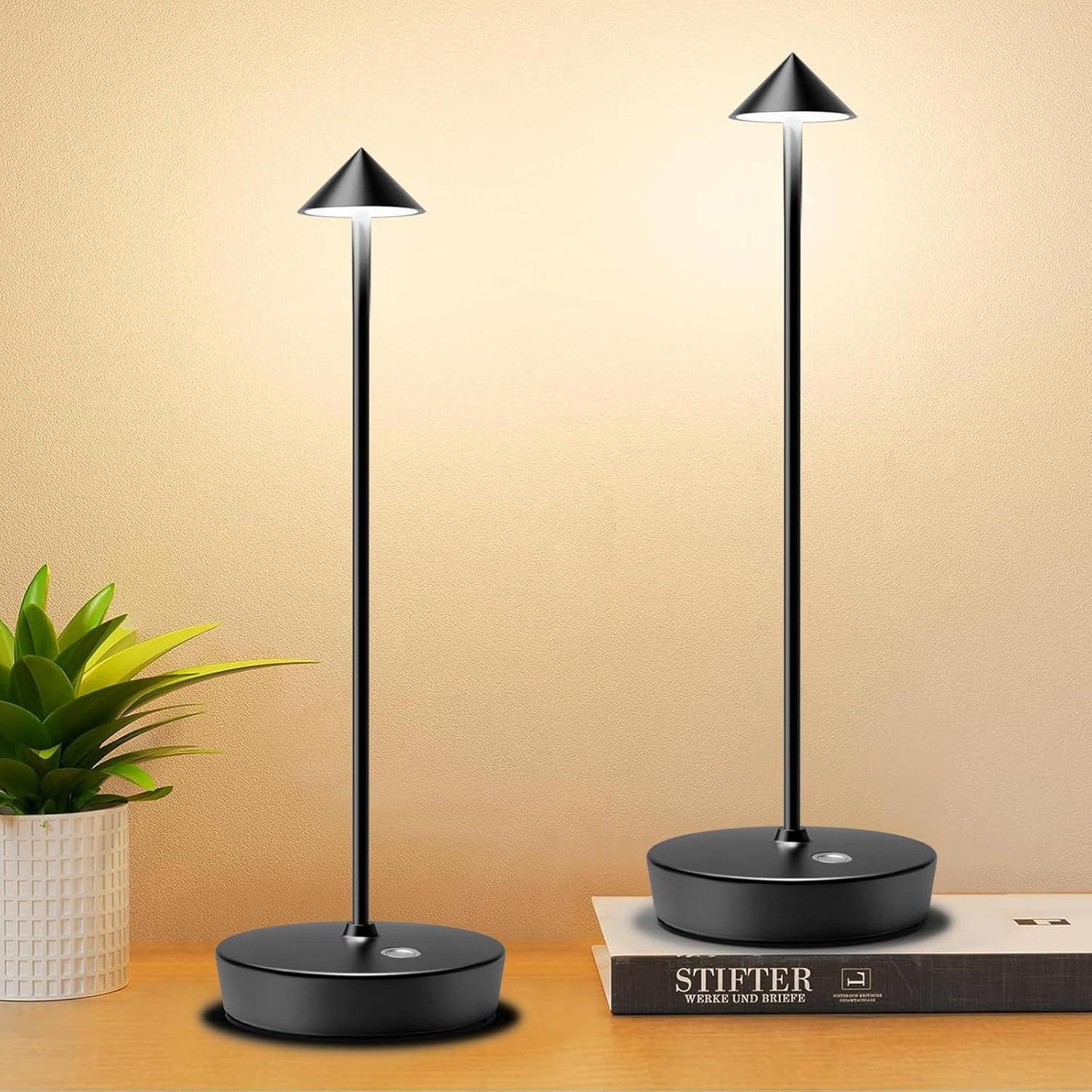 Rechargeable Cordless Table Lamp Set of 2 for Home and Outdoor