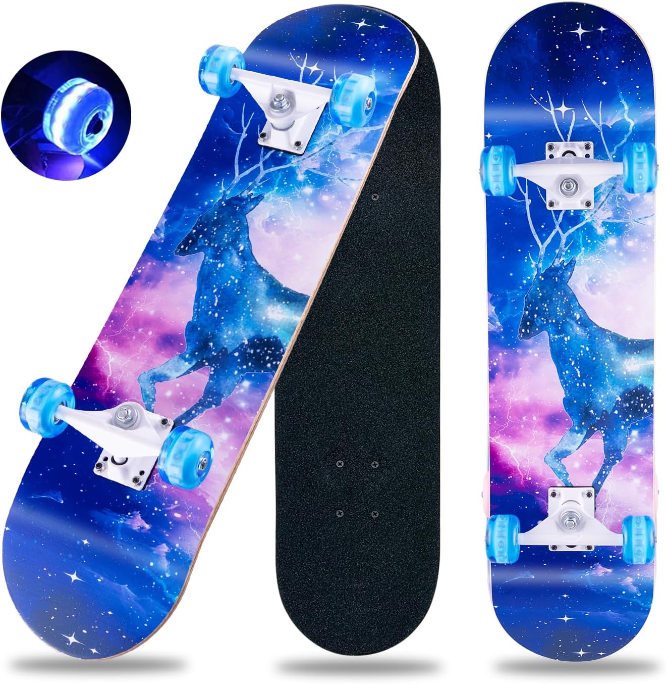 Complete Skateboard for Beginners, 31 x 8 inch Maple Deck