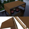 ColourTree 9 ft x 24 ft Brown Pergola Replacement Canopy - Durable