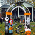 10FT Halloween Inflatable Archway with Skeleton and Dog - Bold Yard